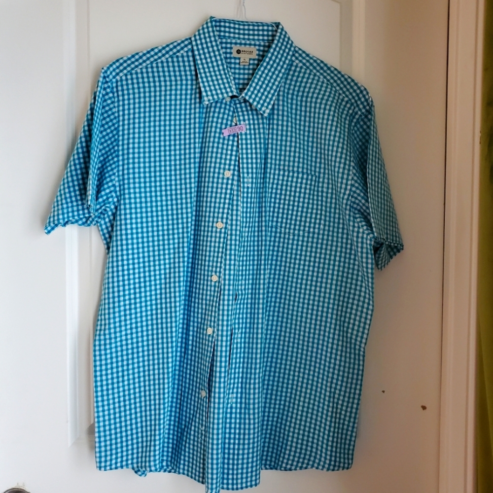 Men's Turquoise Checkered Shirt